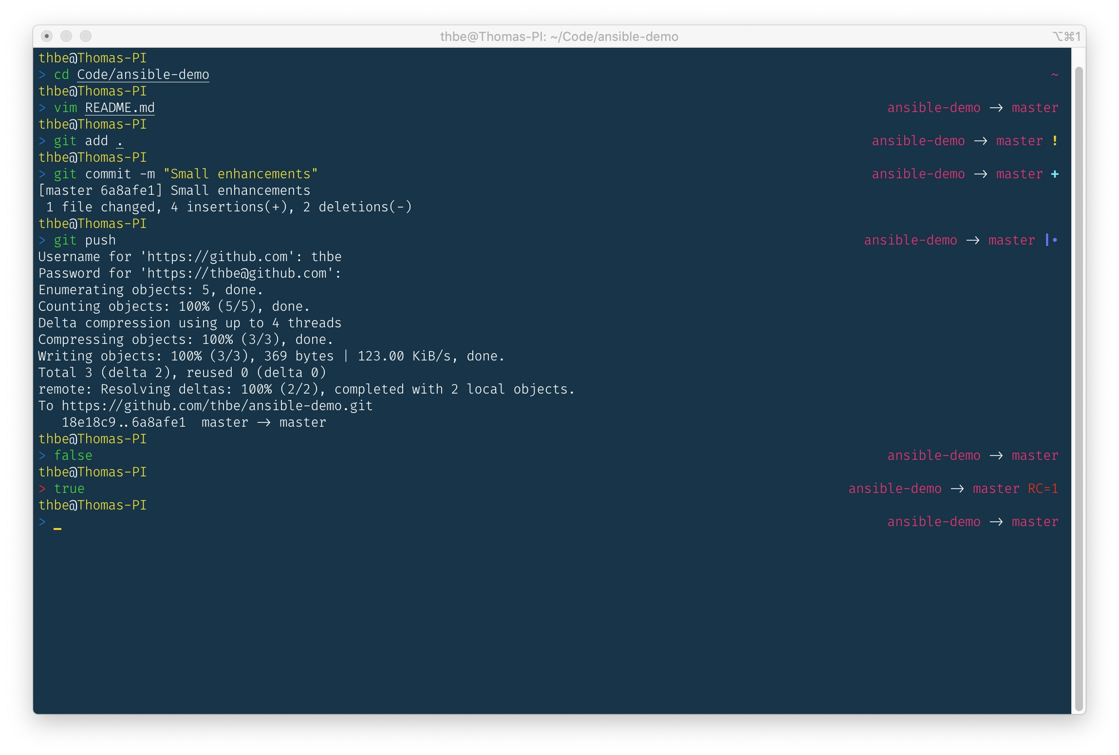 Customized lean Terminal with oh-my-zsh