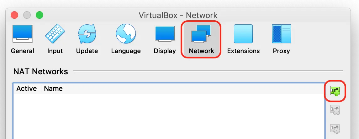 VirtualBox preferences