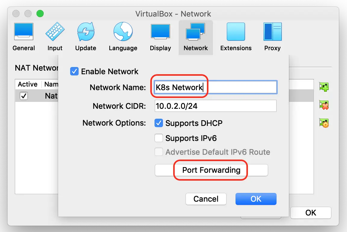 VirtualBox preferences
