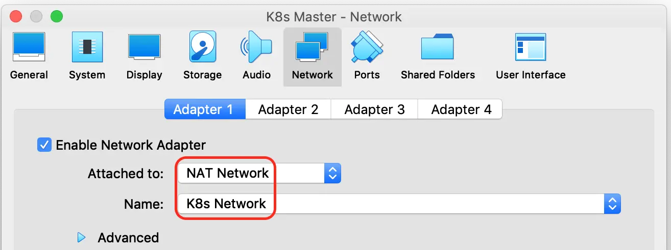 Configure VirtualBox VM
